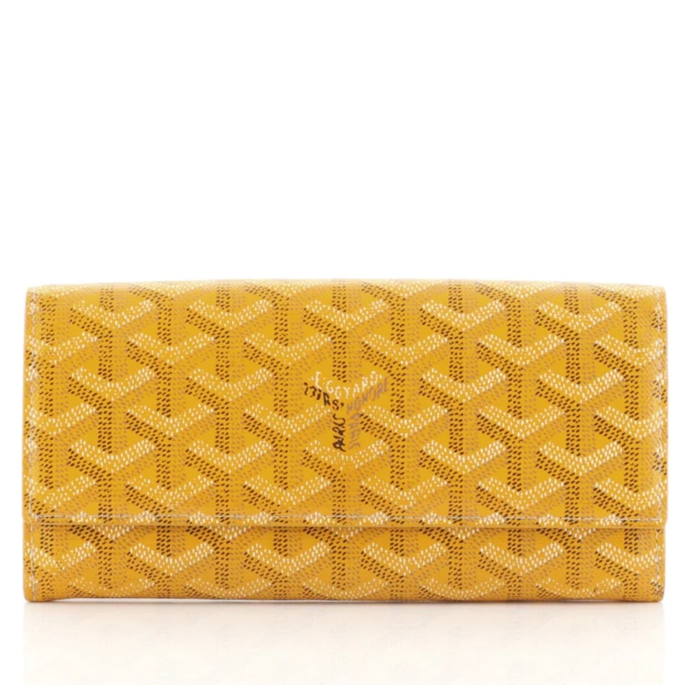 Goyard Yellow Vareene Long Wallet